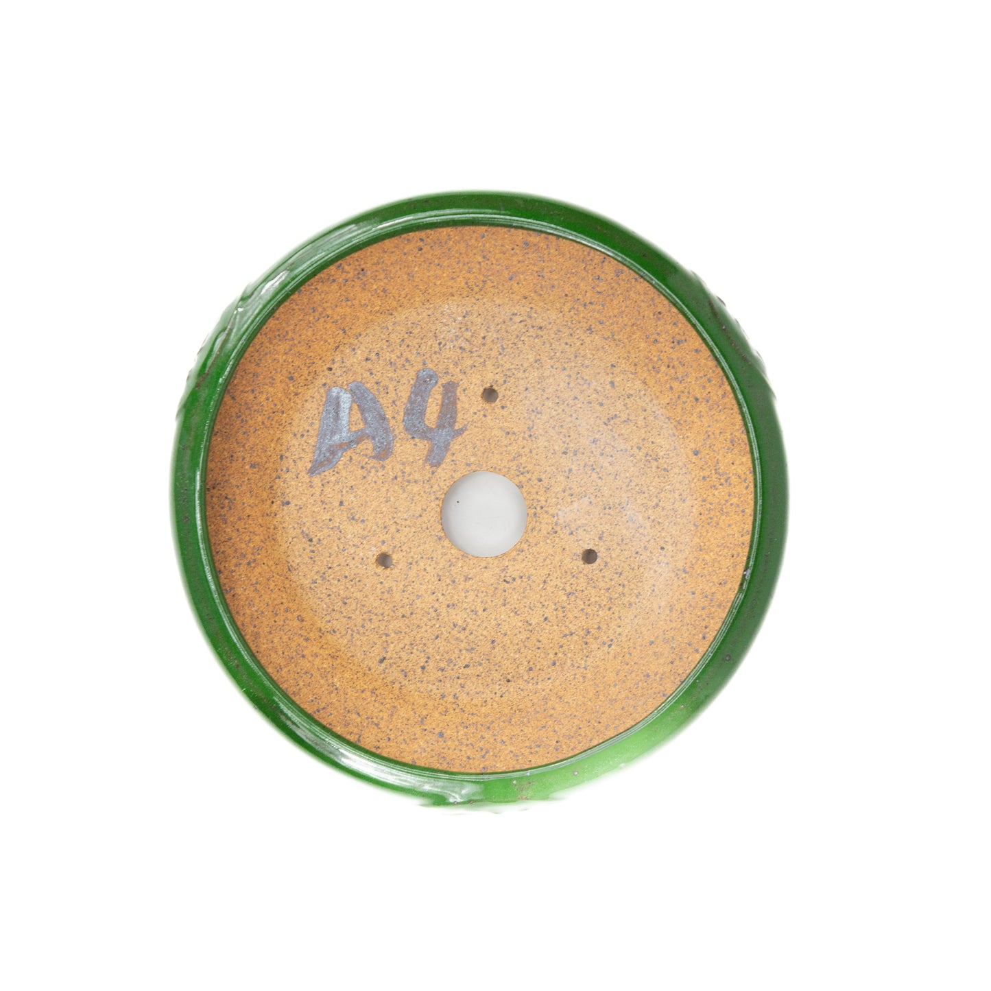 Bonsai Yixing pot dark green round 18cm