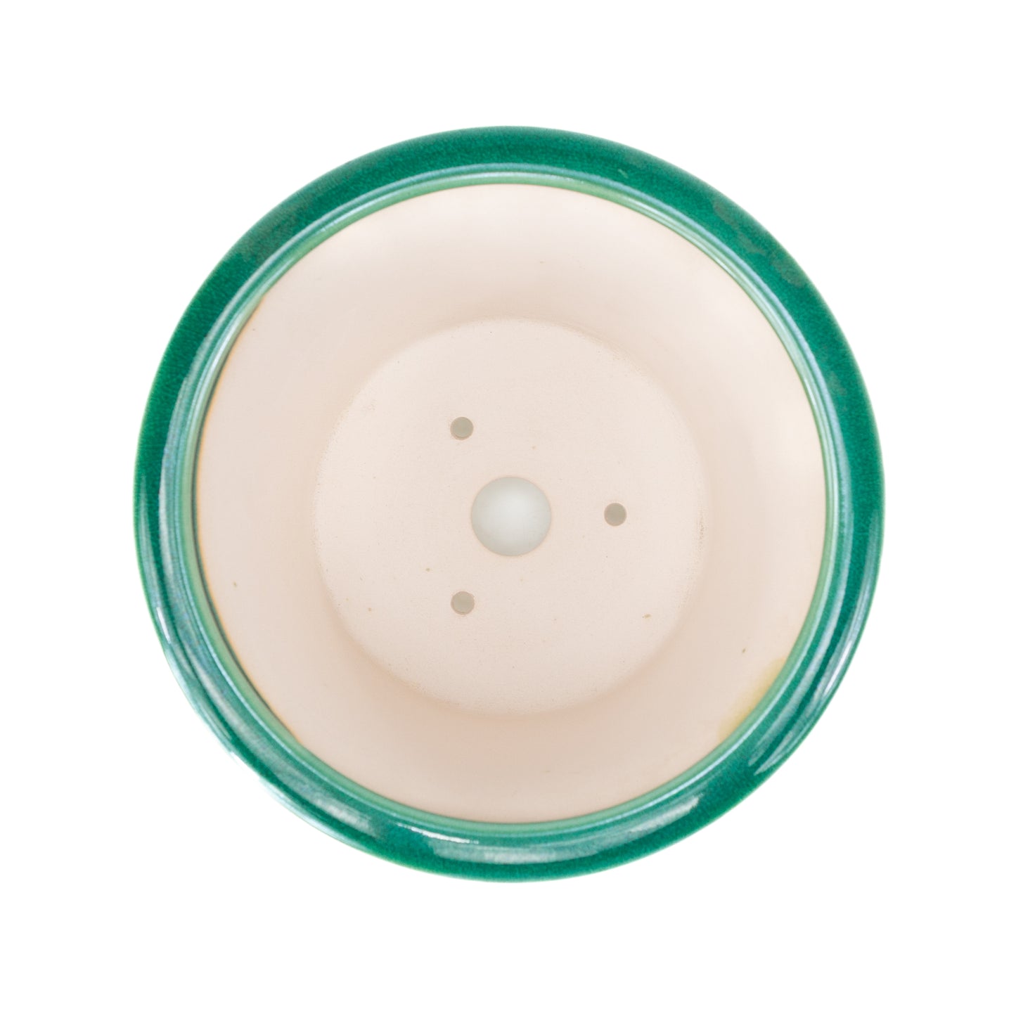 Shohin Bonsai Yixing pot turquoise devil round semi-cascade 9cm