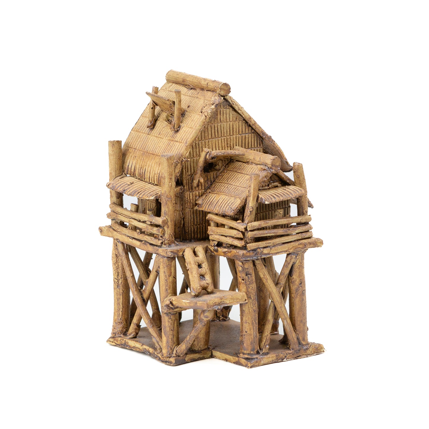 Bonsai ornament Traditional house brown