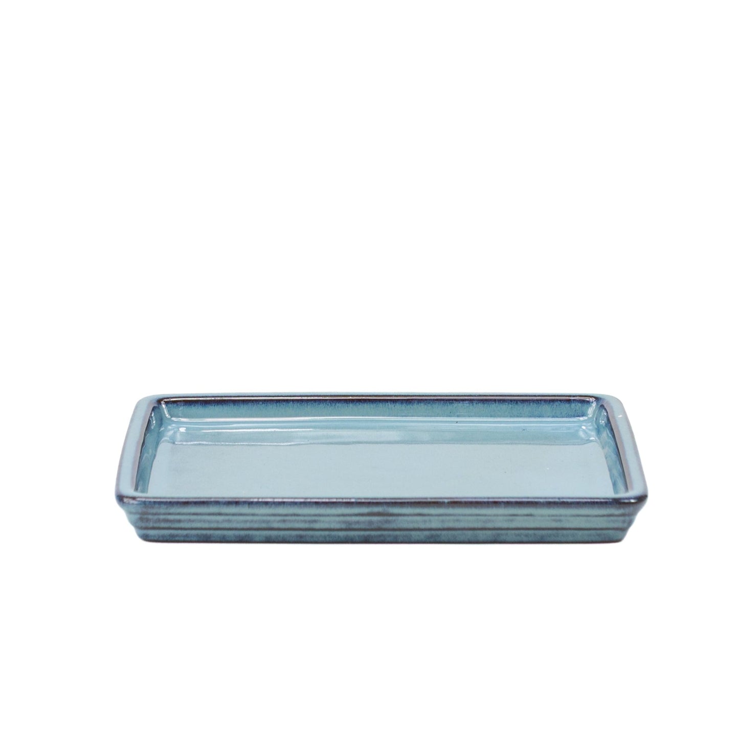 Bonsai saucer blue rectangular 23cm