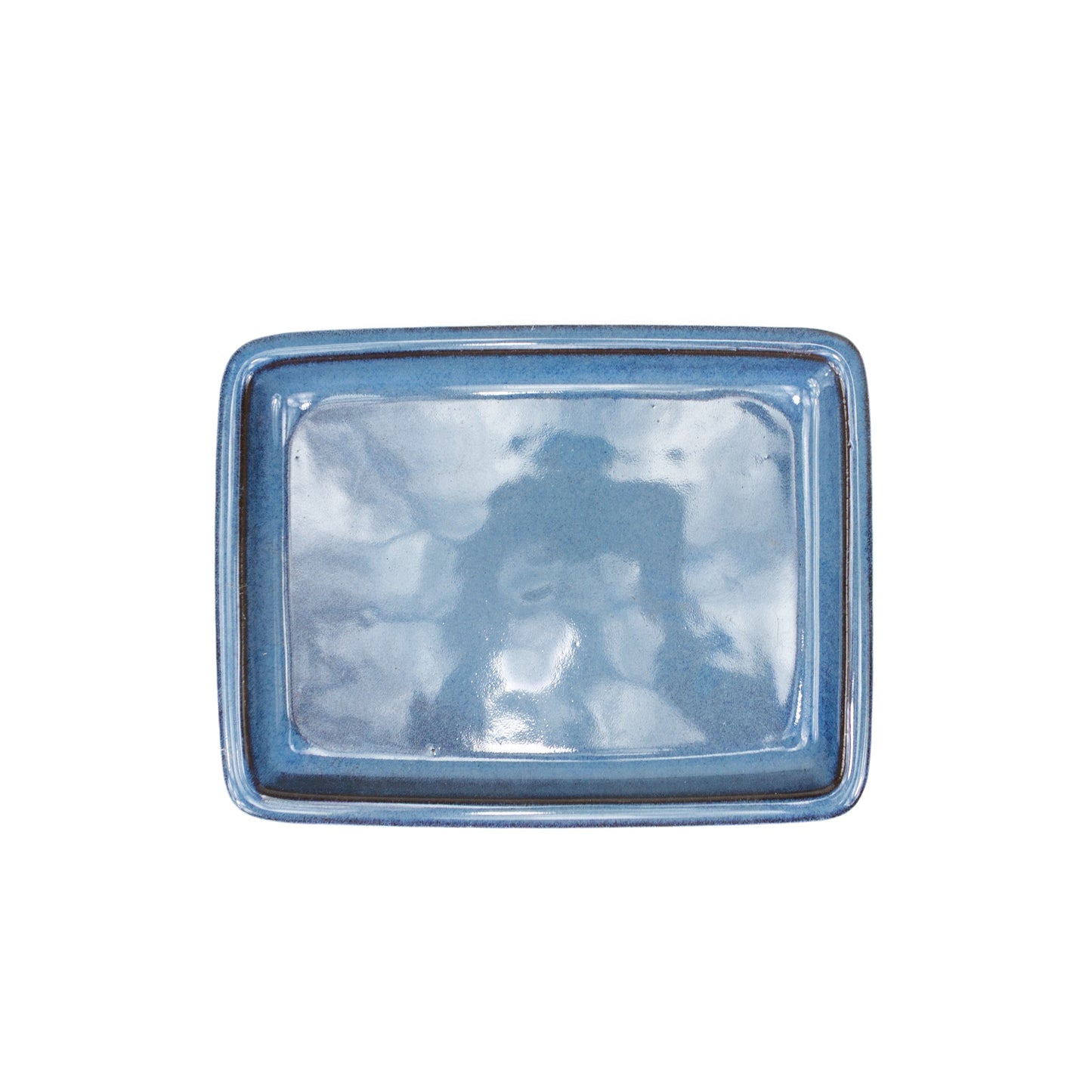 Bonsai saucer blue rectangular 18cm