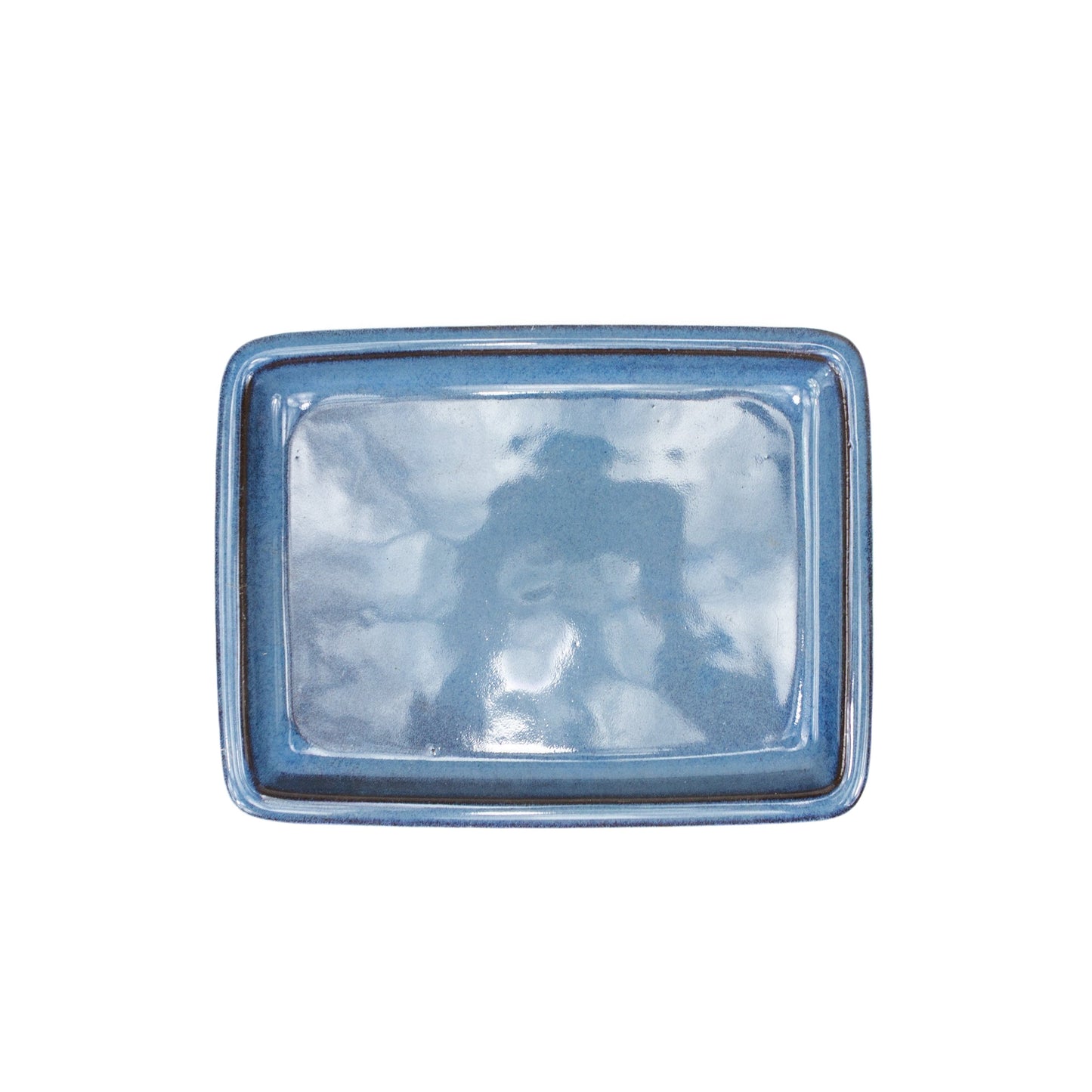 Bonsai saucer blue rectangular 18cm
