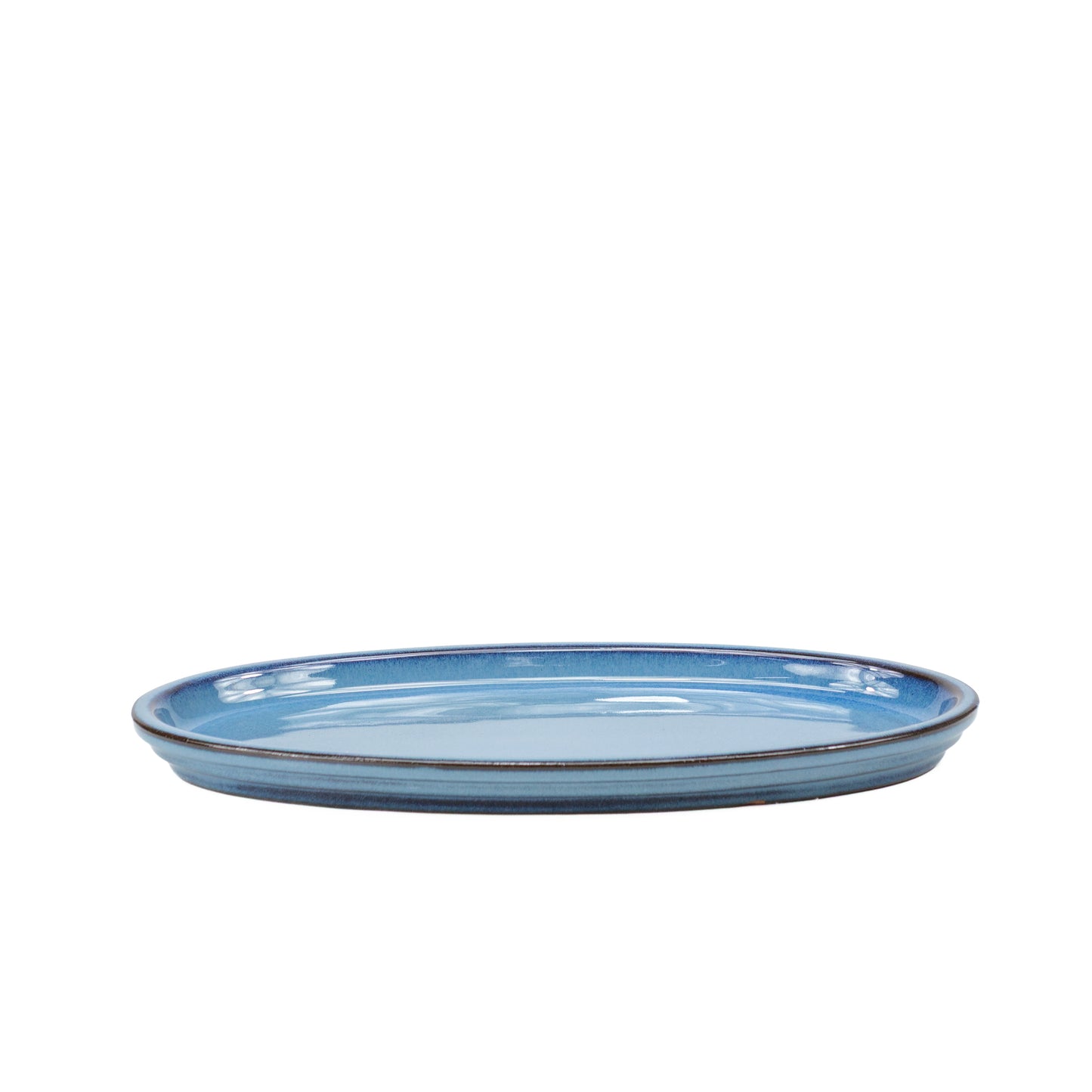 Bonsai saucer blue oval 31cm