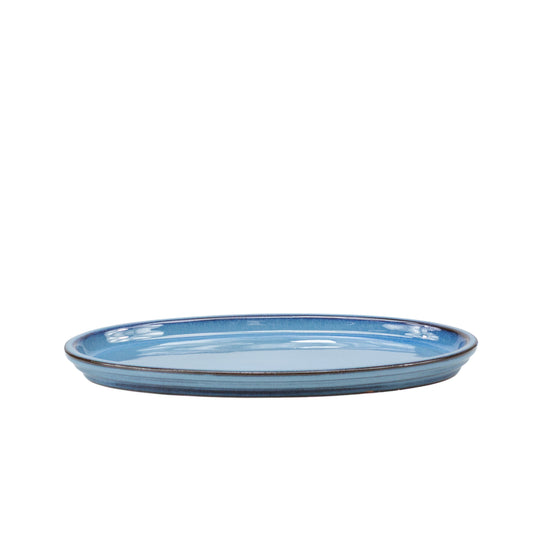 Bonsai saucer blue oval 31cm