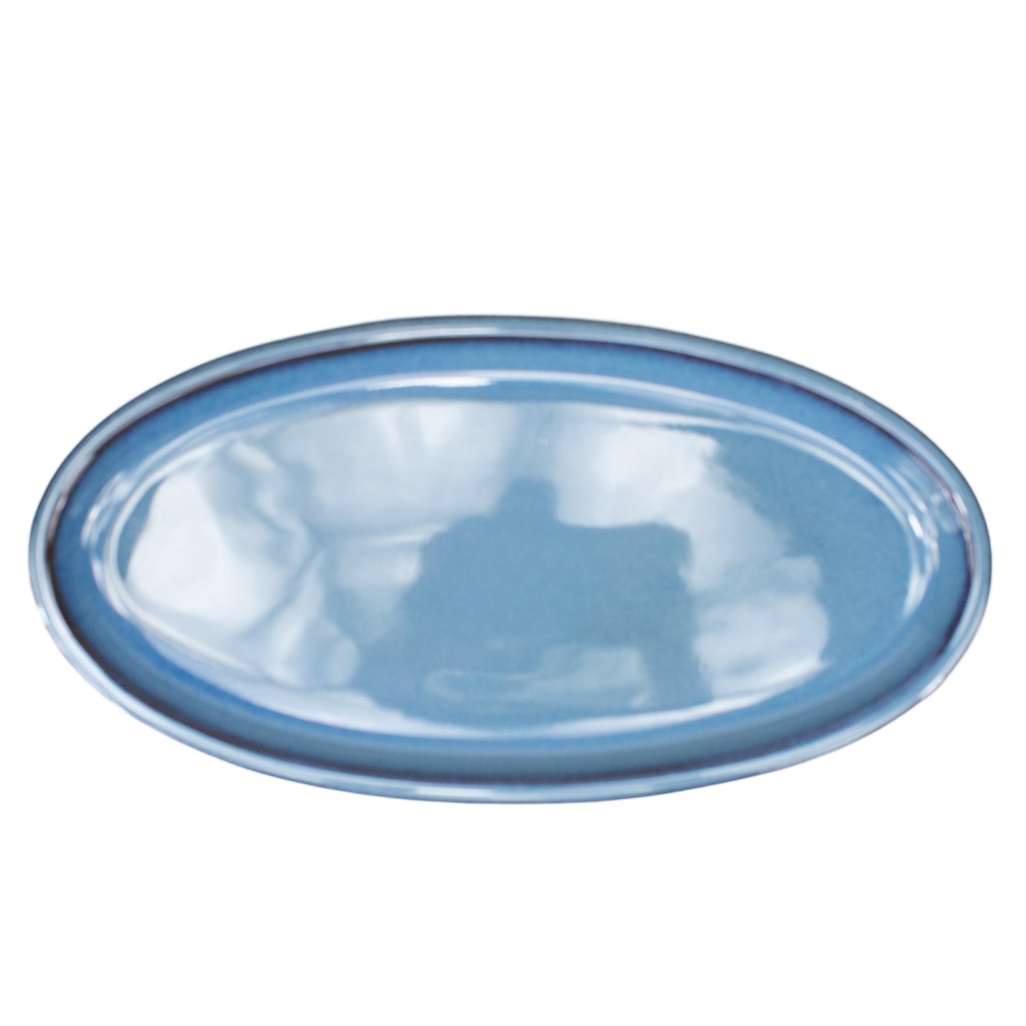 Bonsai saucer blue oval 31cm