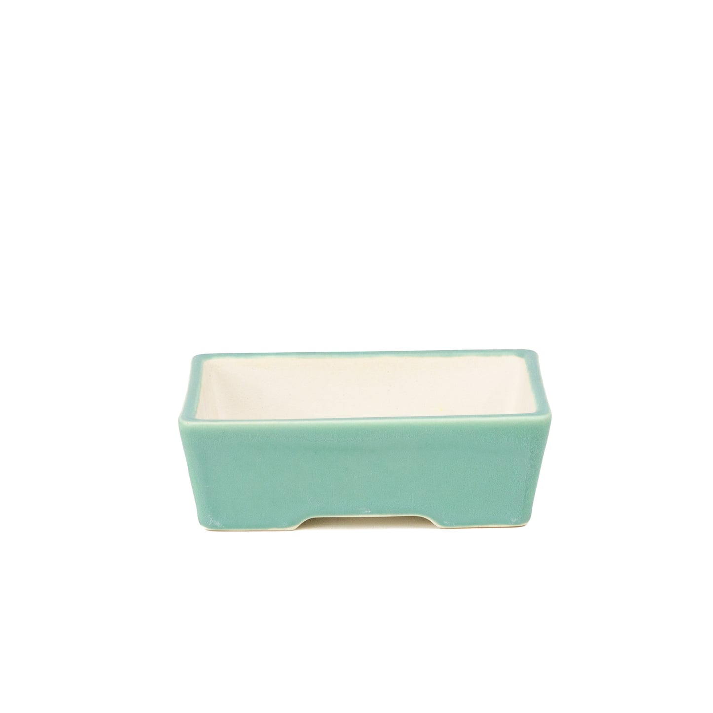 Bonsai Yixing pot turquoise rectangle 15cm