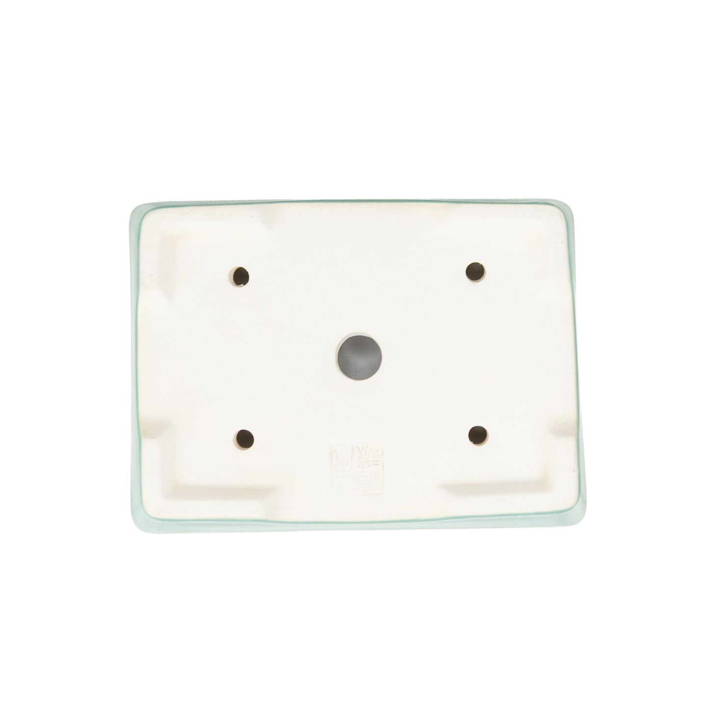 Bonsai Yixing pot turquoise rectangle 15cm