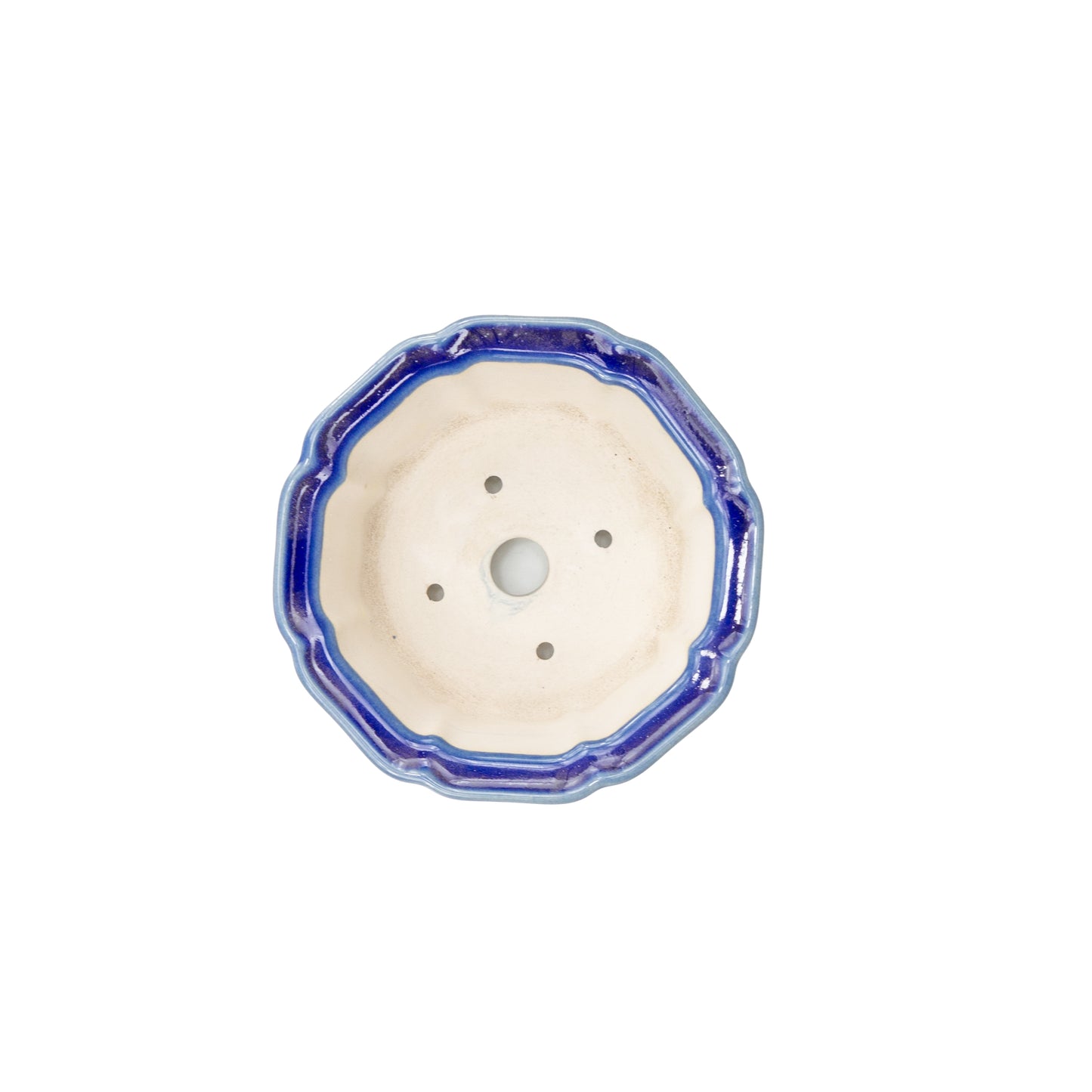 Bonsai Yixing pot blue lotus 13cm