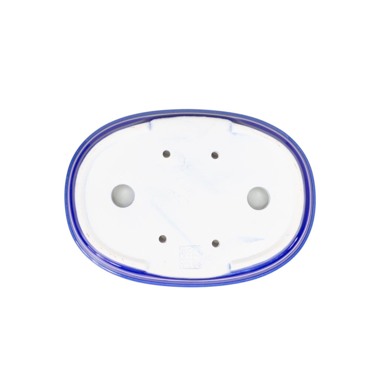 Bonsai Yixing pot blue oval 21cm