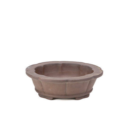 Bonsai Yixing pot unglazed lotus round 24cm
