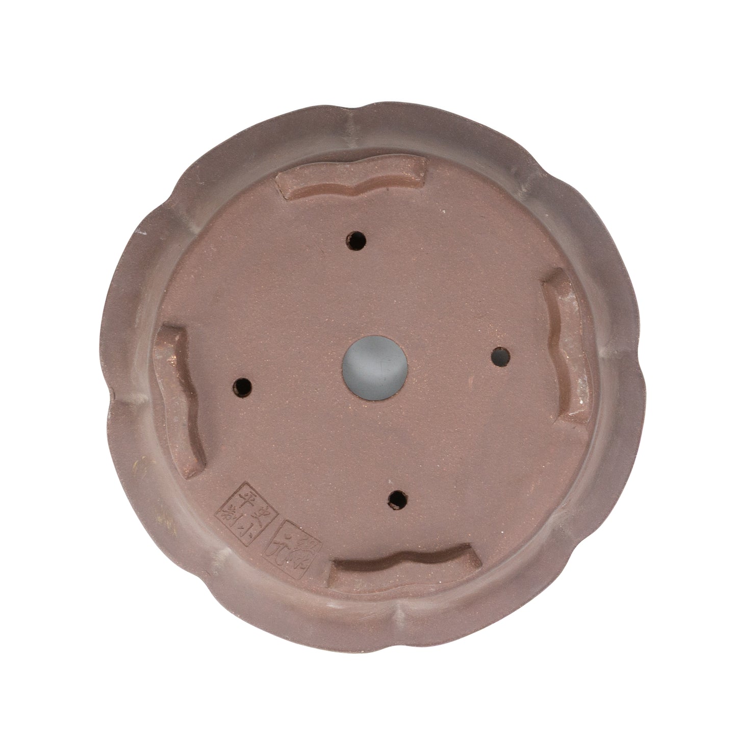 Bonsai Yixing pot unglazed lotus round 24cm