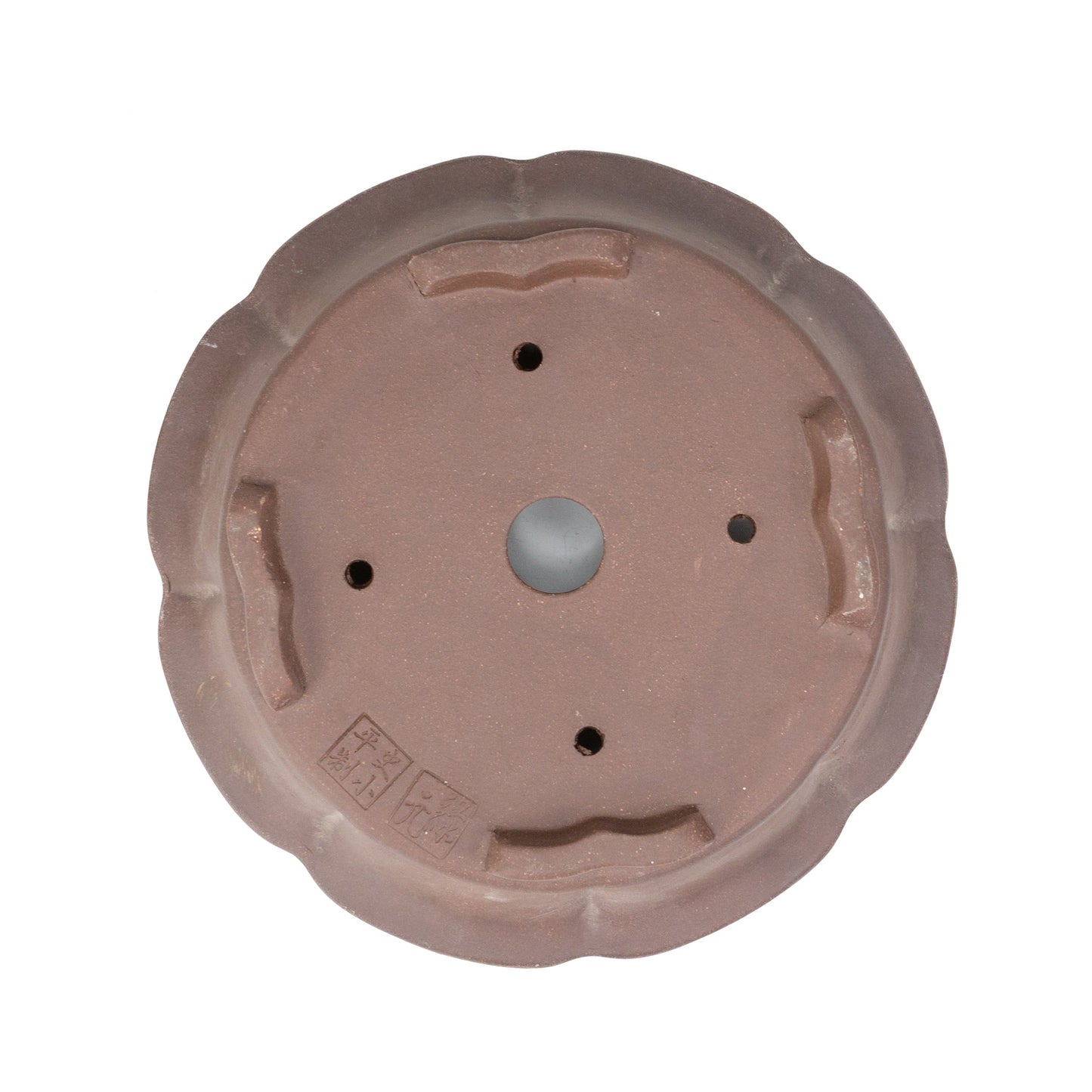 Bonsai Yixing pot unglazed lotus round 24cm