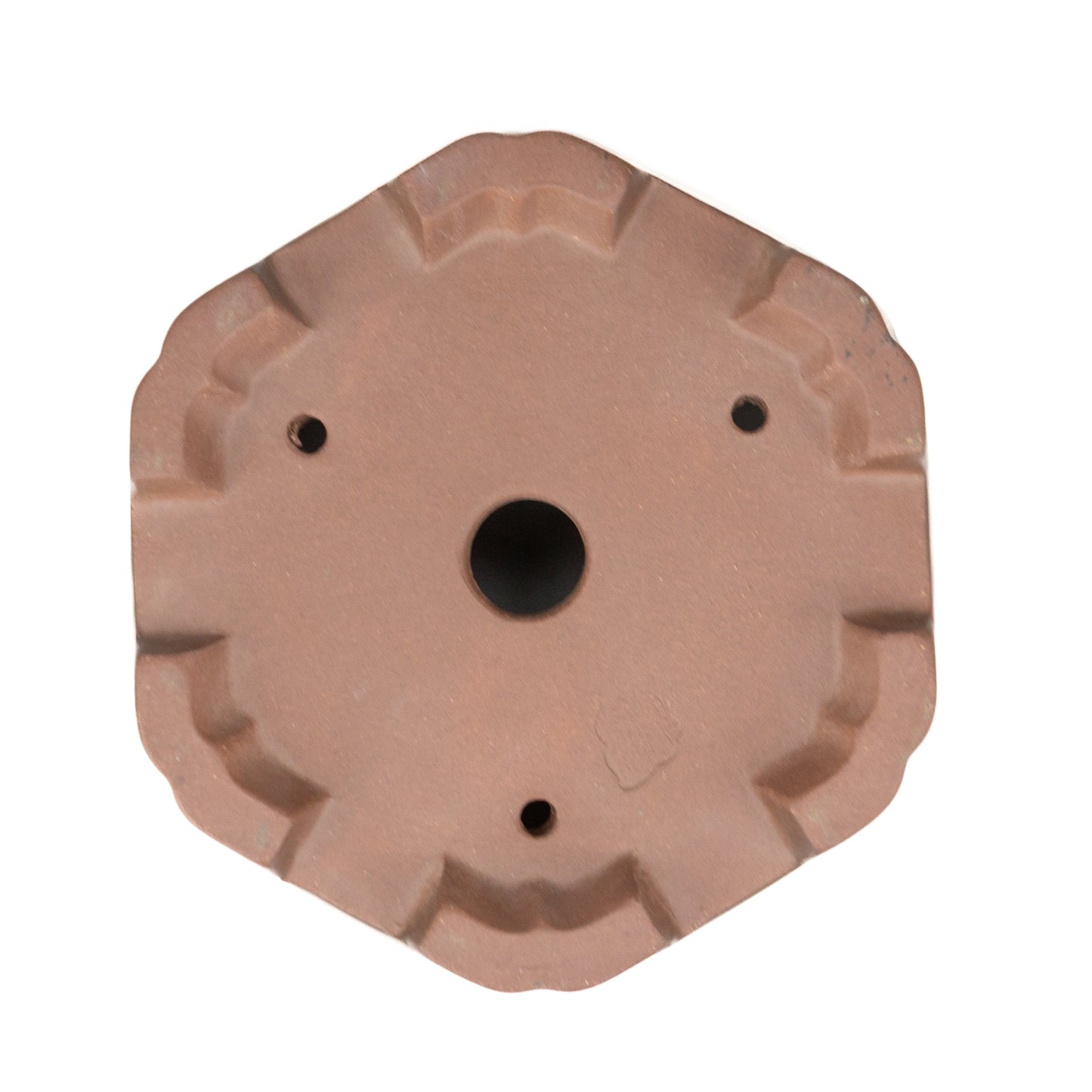 Bonsai Yixing pot unglazed hexagon cascade 22 cm, height 19 cm