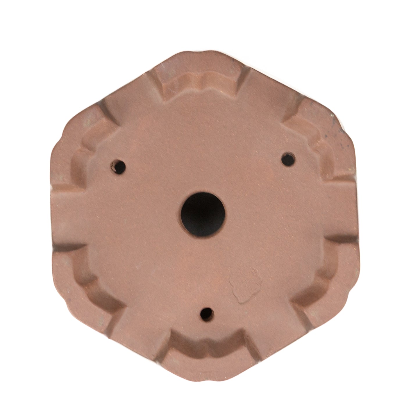 Bonsai Yixing pot unglazed hexagon cascade 22 cm, height 19 cm