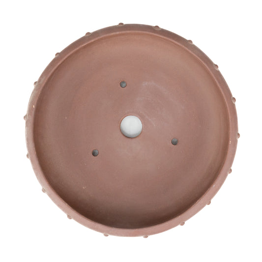 Bonsai Yixing pot unglazed drum round 27cm