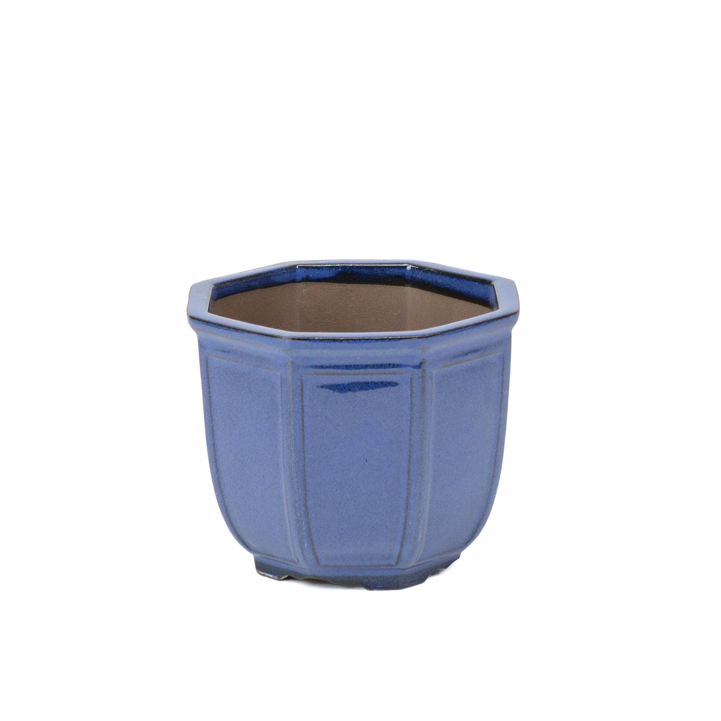Bonsai pot octagonal cascade blue 10cm