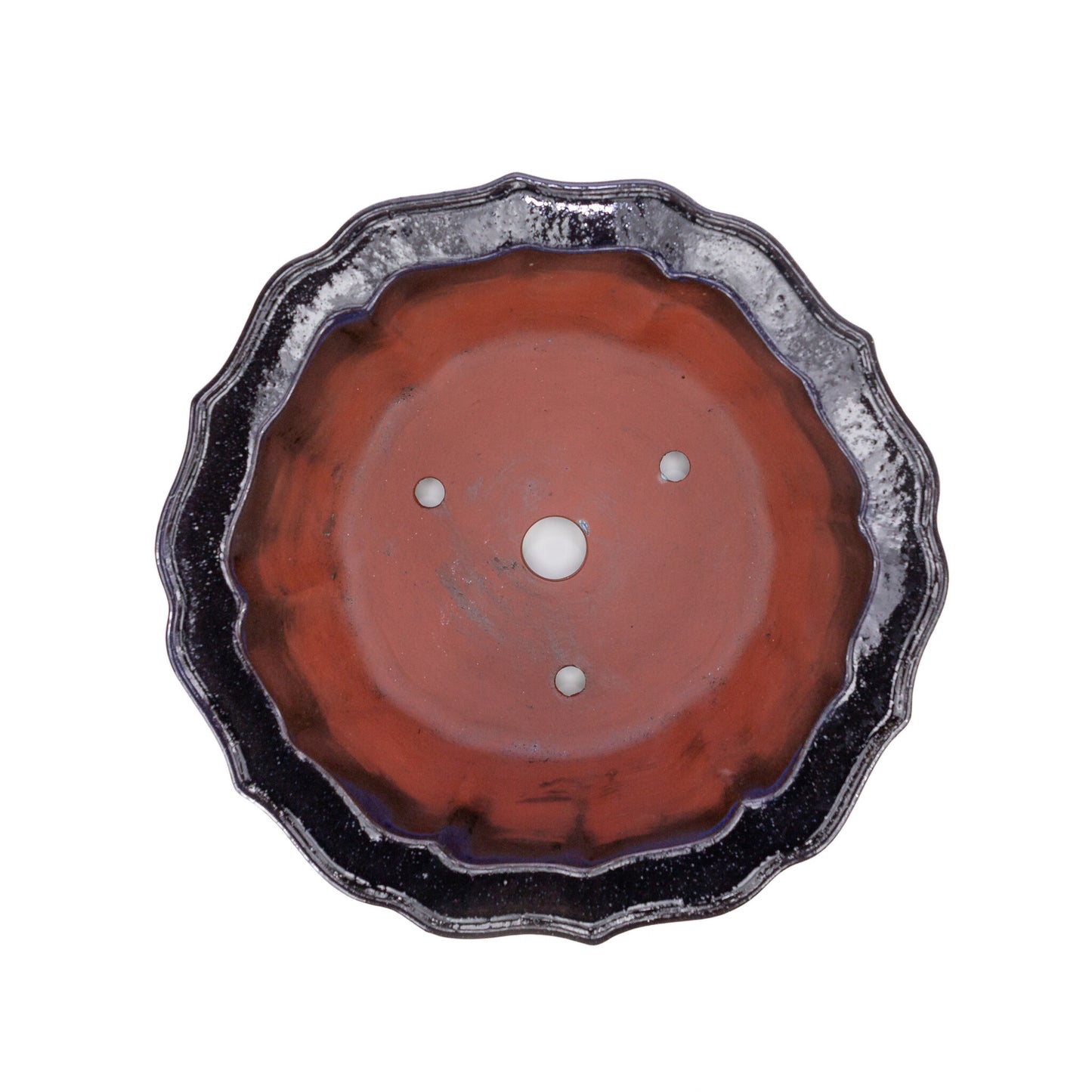 Bonsai pot chrysanten rond blauw zwart 30cm