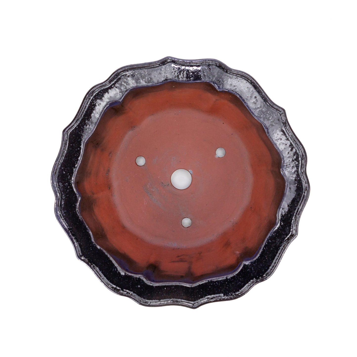 Bonsai pot chrysanten rond blauw zwart 30cm