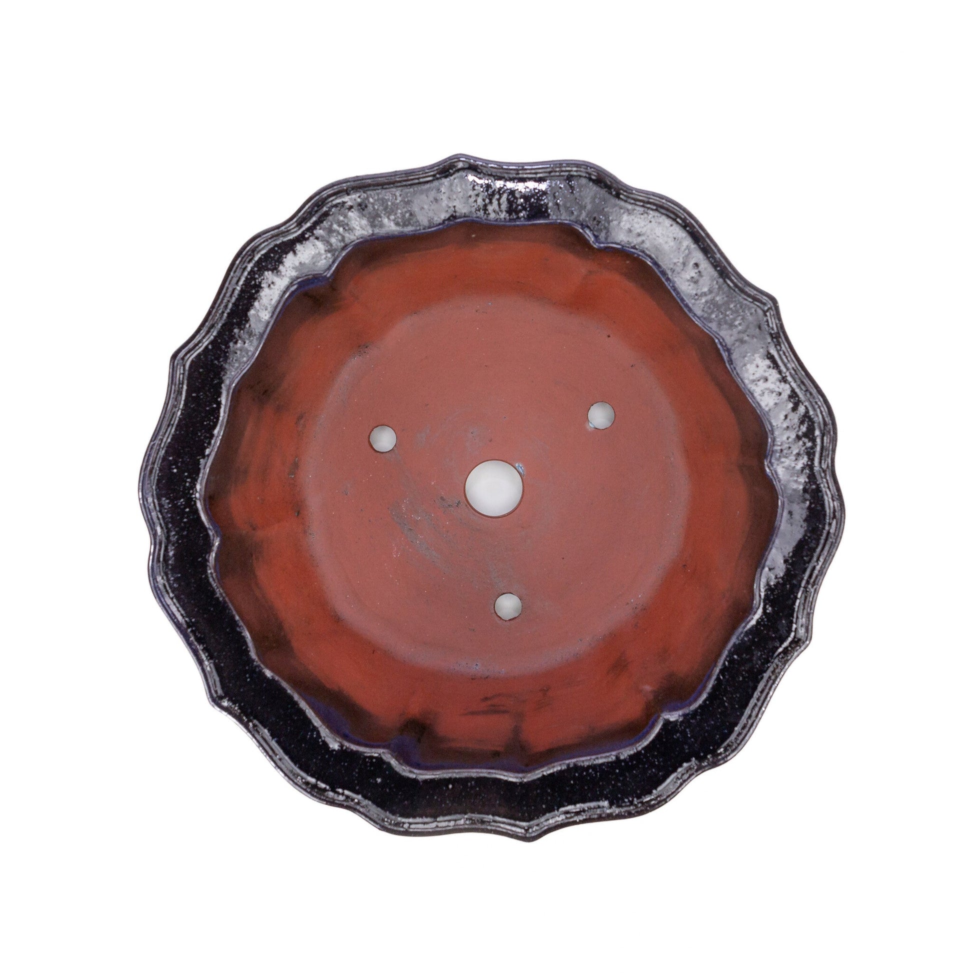 Bonsai pot chrysanten rond blauw zwart 30cm