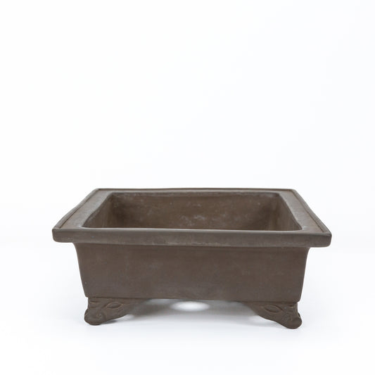 Bonsai pot Yamaaki ongeglazuurd gebruikt rechthoek 29.5cm