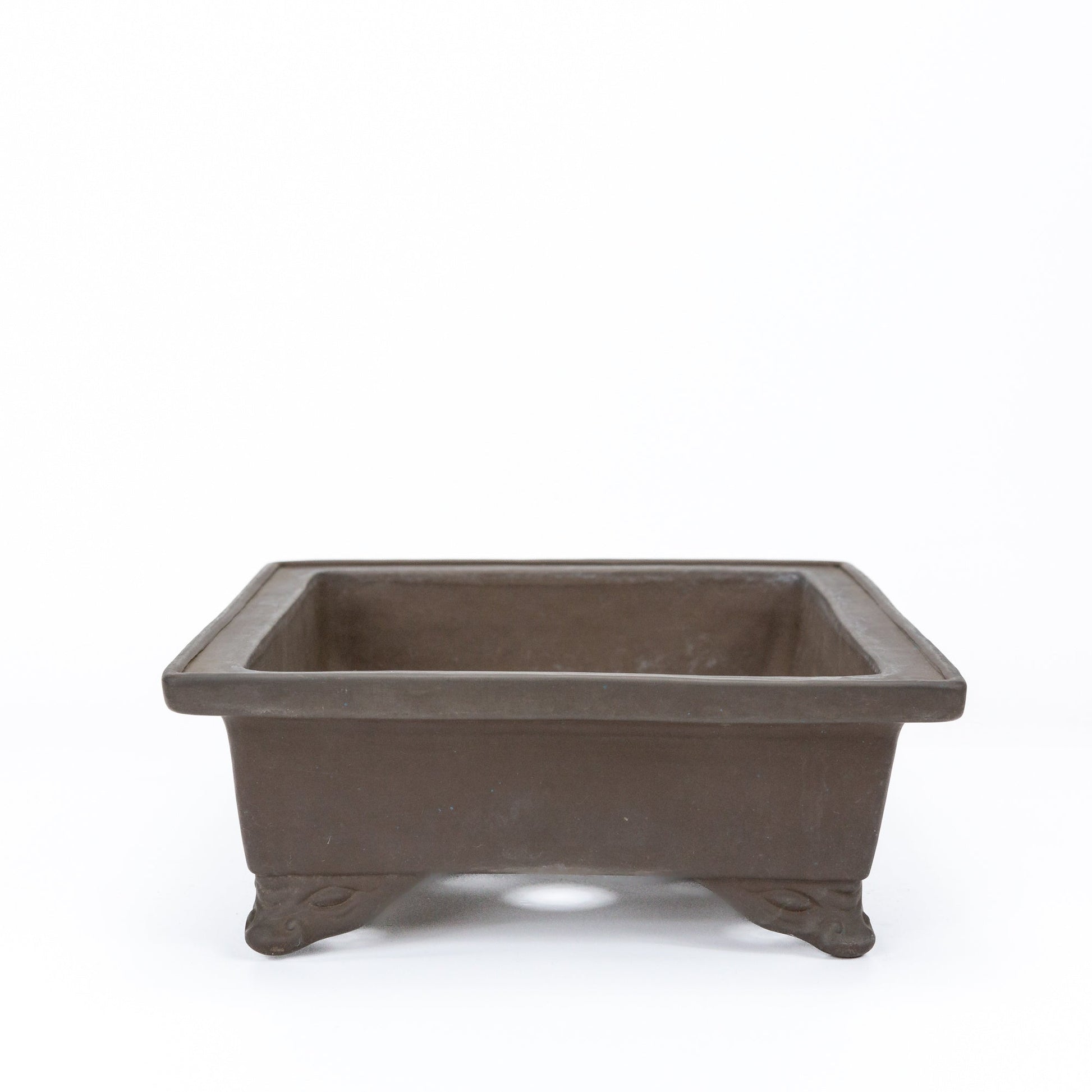 Bonsai pot Yamaaki ongeglazuurd gebruikt rechthoek 29.5cm