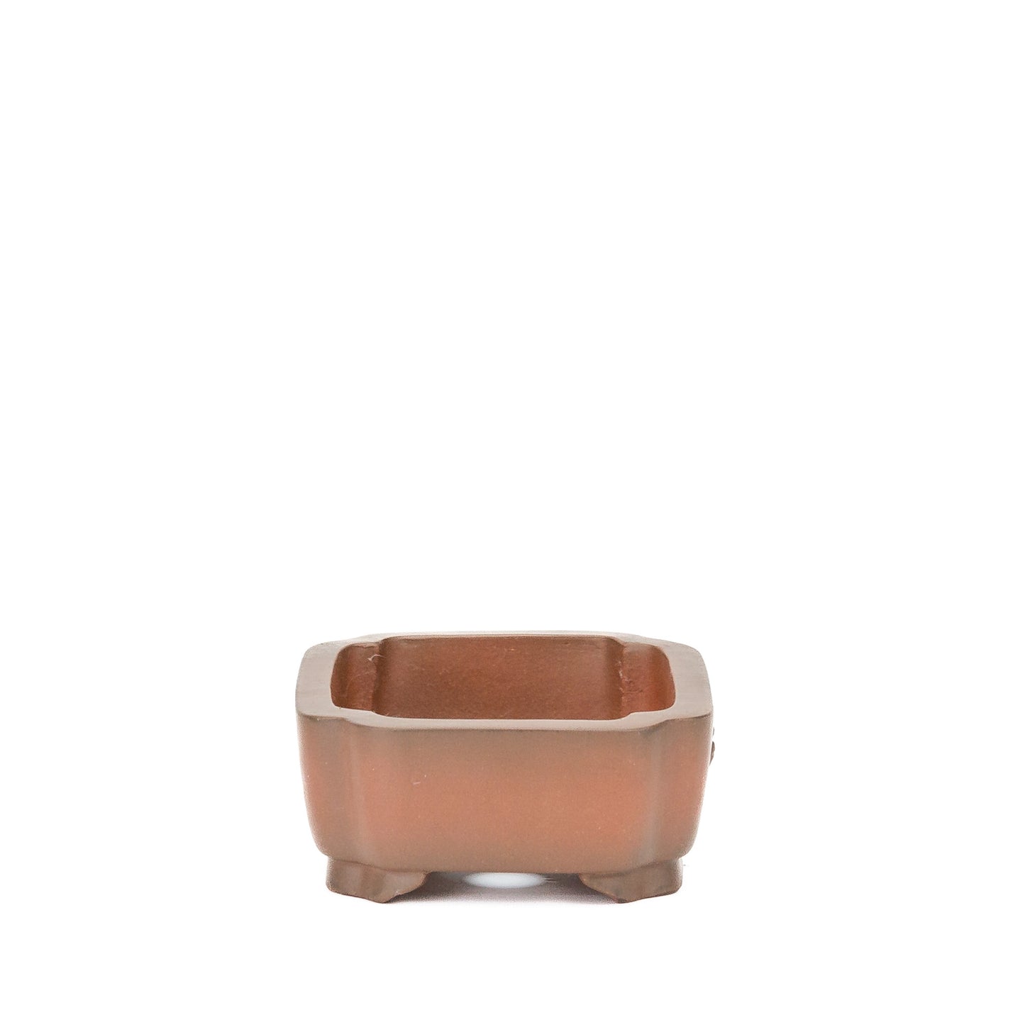 Bonsai pot Yixing ongeglazuurd mokko krab 13cm
