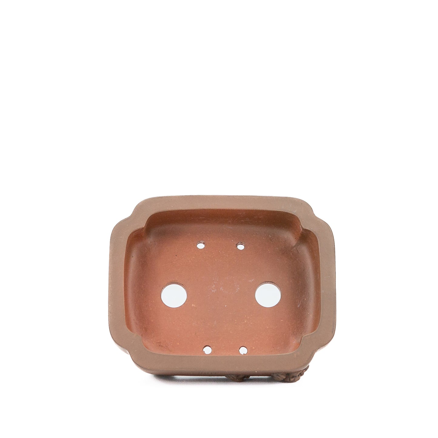 Bonsai pot Yixing ongeglazuurd mokko krab 13cm