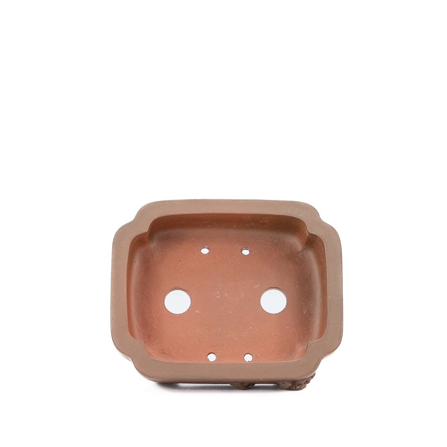 Bonsai pot Yixing ongeglazuurd mokko krab 13cm