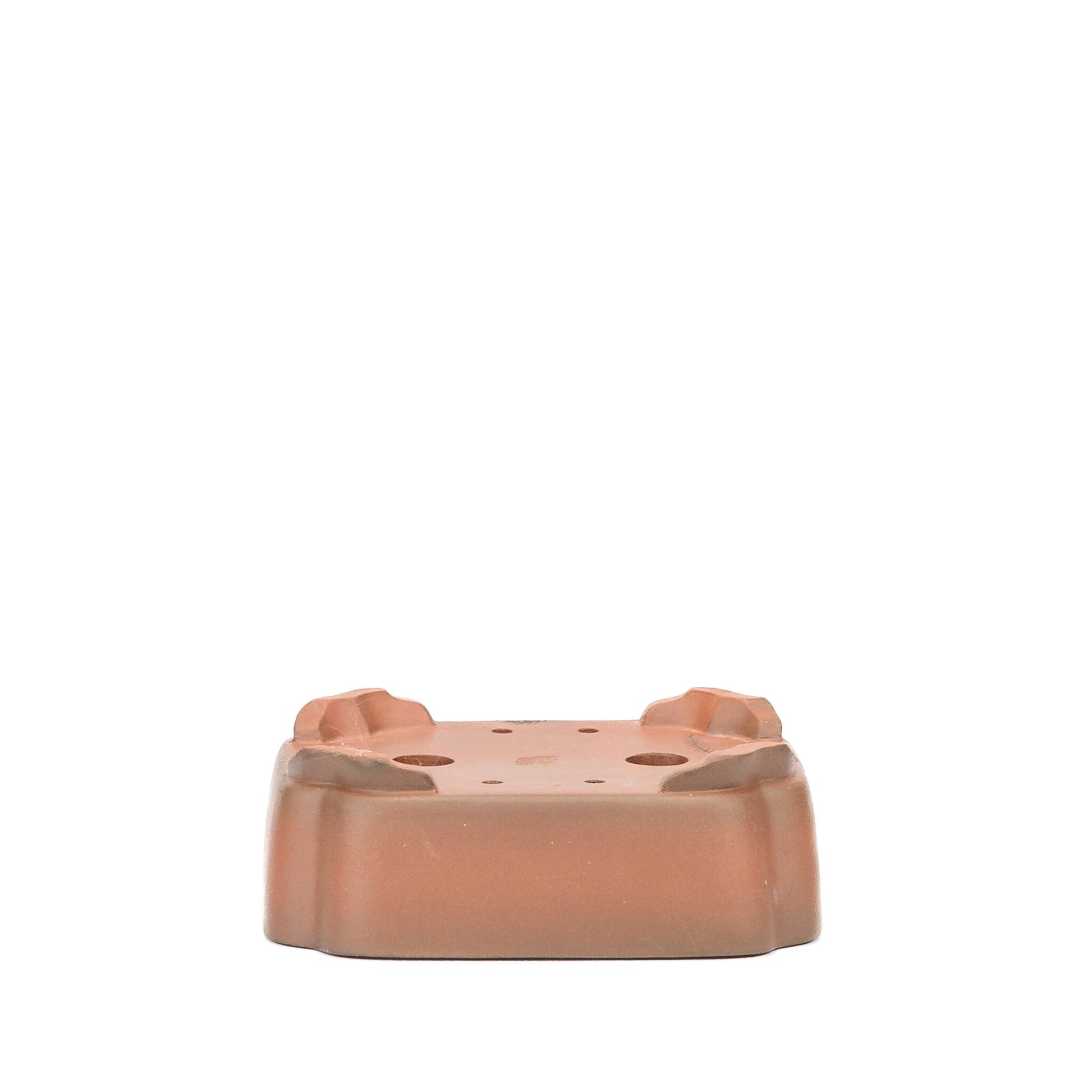 Bonsai pot Yixing ongeglazuurd mokko krab 13cm