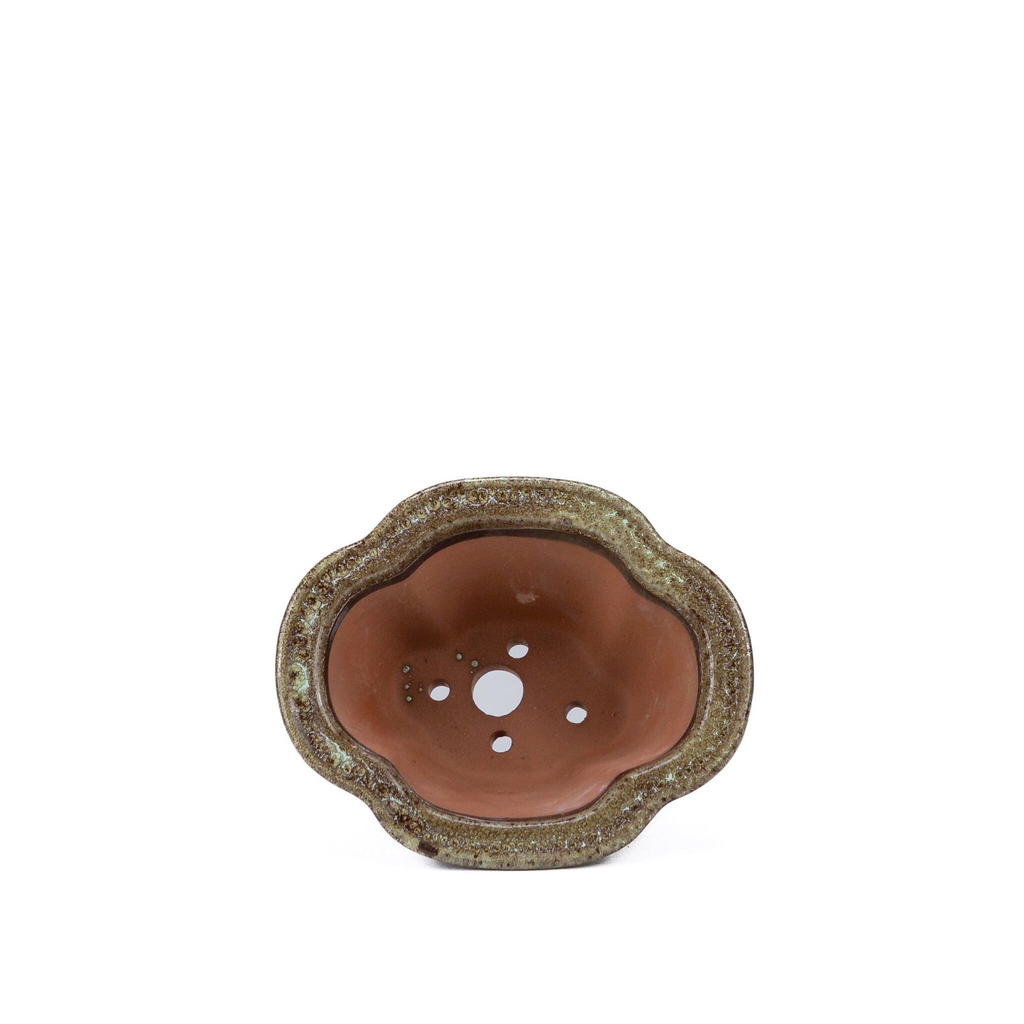 Bonsai pot chrysanthemums brown beige 15.5cm