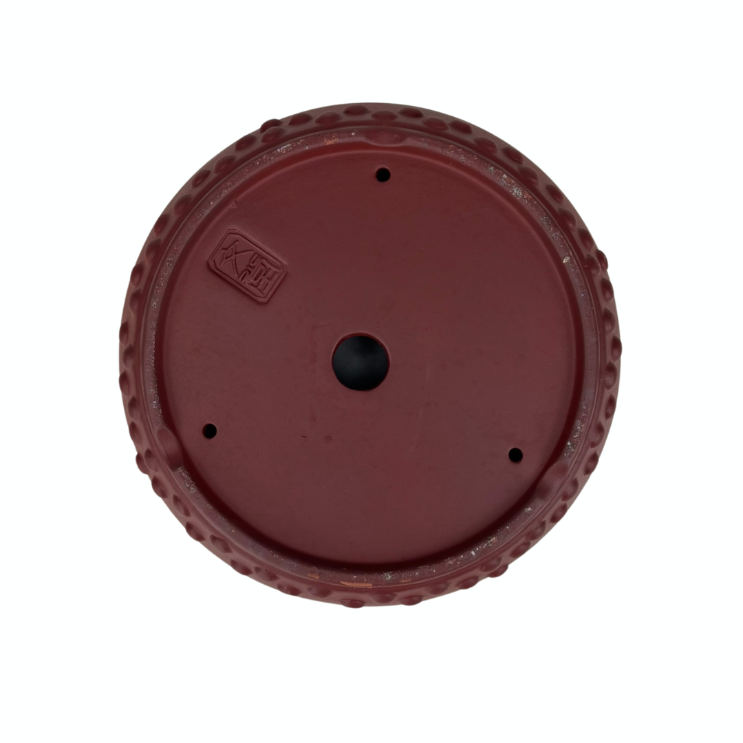 Bonsai pot unglazed round (drum) 19cm