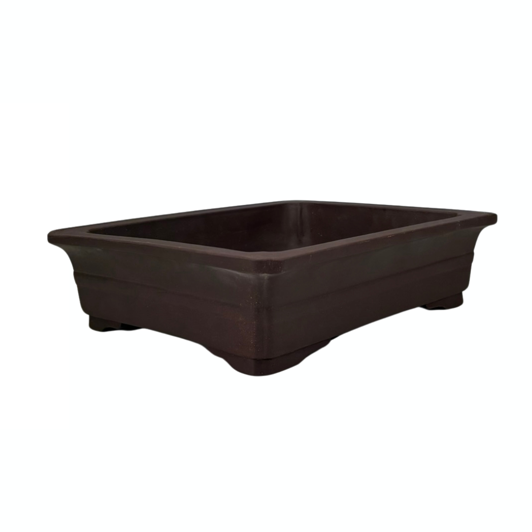 Bonsai pot - rectangular, unglazed (35cm wide)