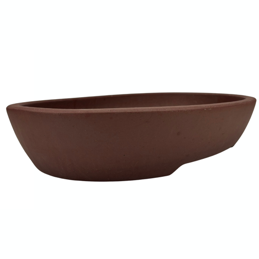 Bonsai pot - oval, unglazed (46cm wide)