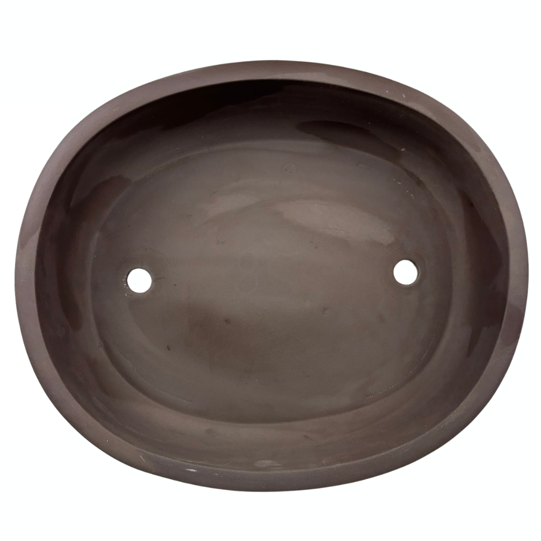 Bonsai pot - oval, unglazed (42cm wide)