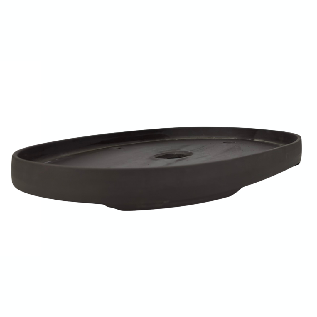 Bonsai pot - oval, unglazed (48cm wide)