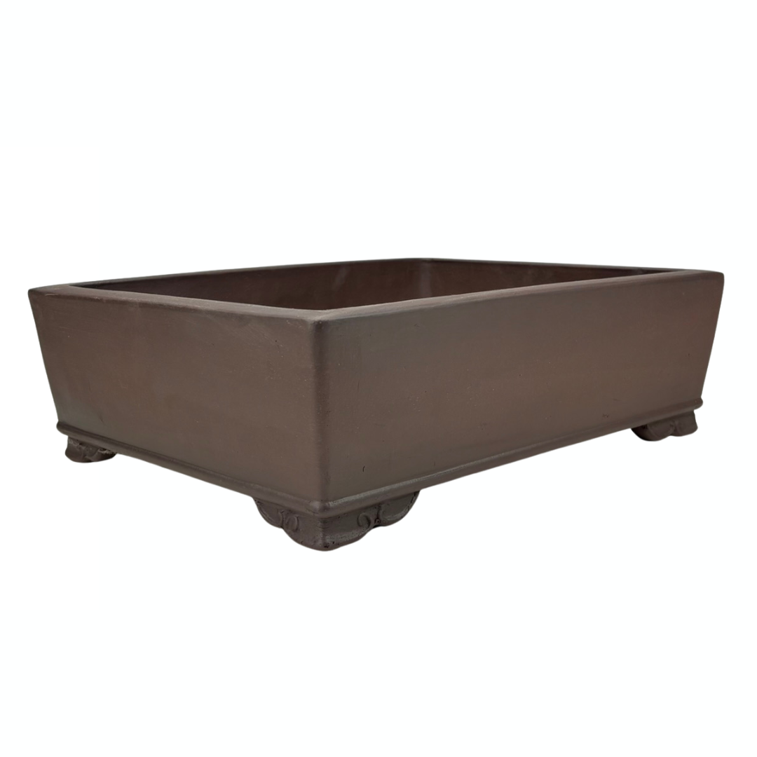 Bonsai pot - rectangular, unglazed (43cm wide)