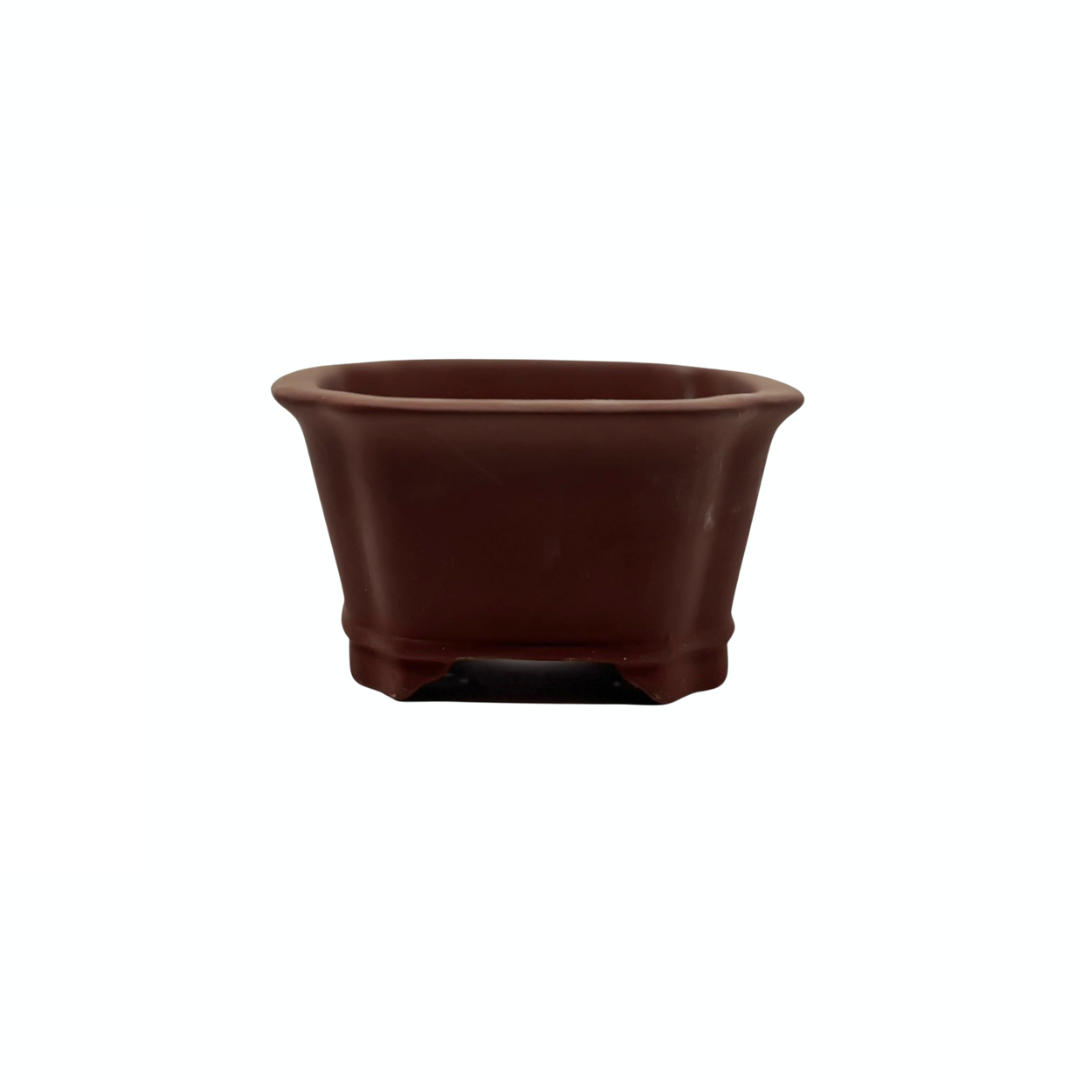 Bonsai pot - square, unglazed (13cm wide)
