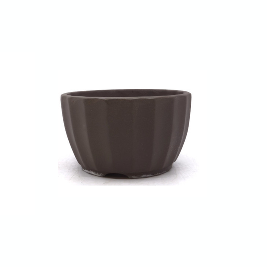 Bonsai pot unglazed chrysanthemum 15cm