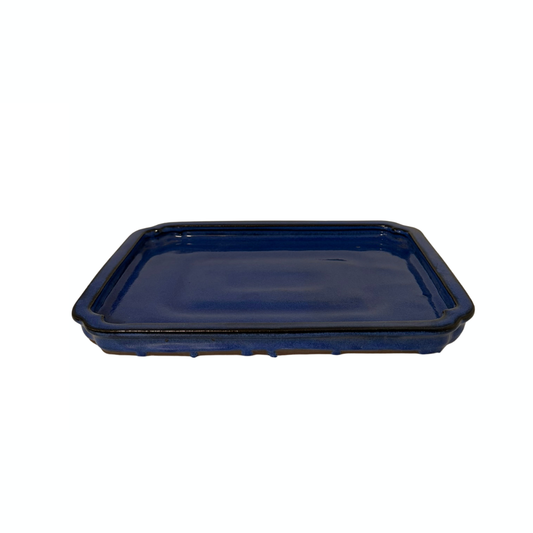 Bonsai drip tray rectangular blue 29cm