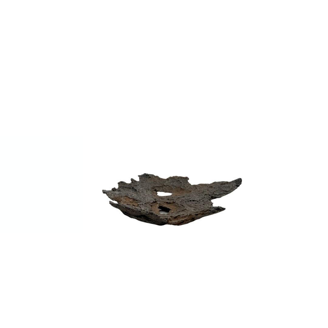 Brown bonsai slab with rust accents 16cm