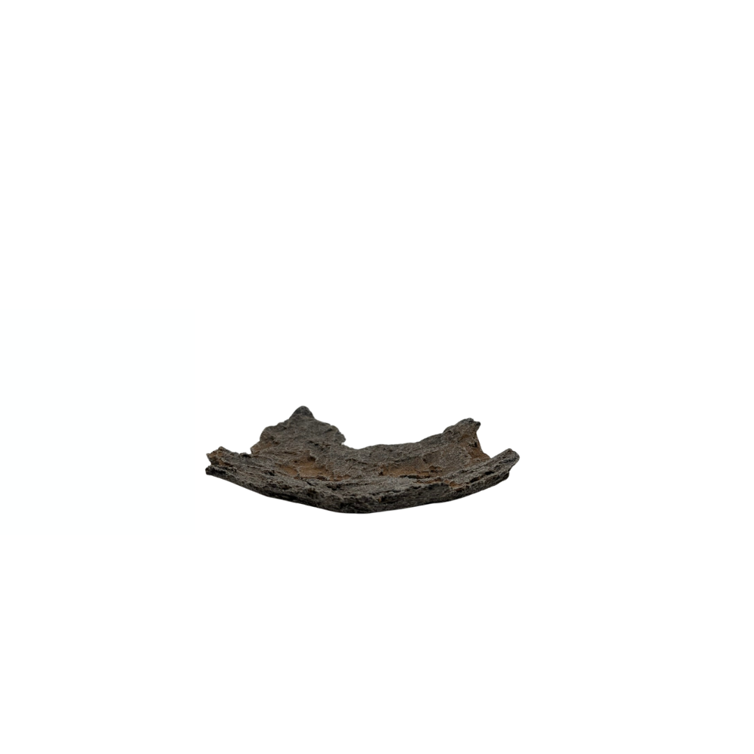 Brown bonsai slab with rust accents 16cm