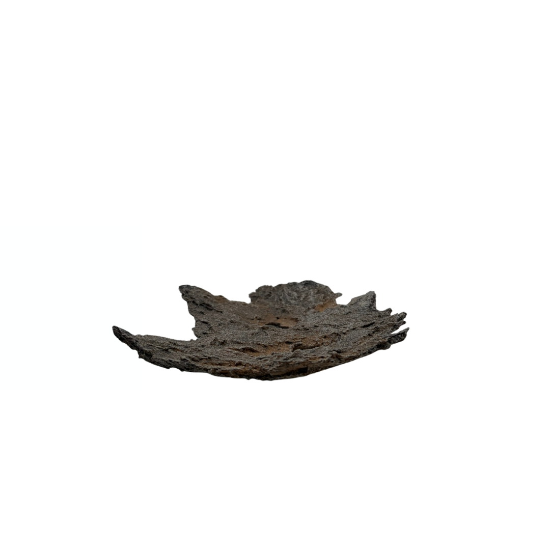 Brown bonsai slab with rust accents 16cm