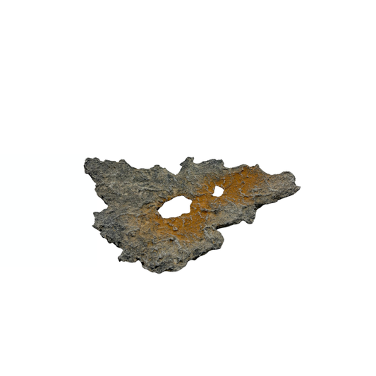 Bonsai slab light grey with orange accents 19cm
