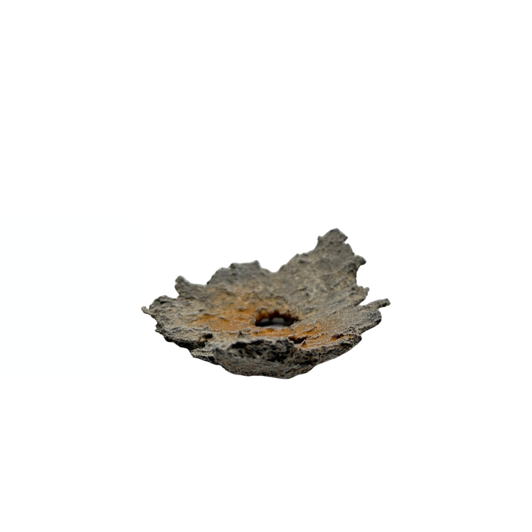 Bonsai slab light grey with orange accents 19cm