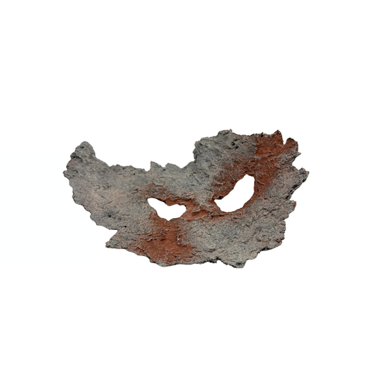 Bonsai slab light gray with red accents 24cm