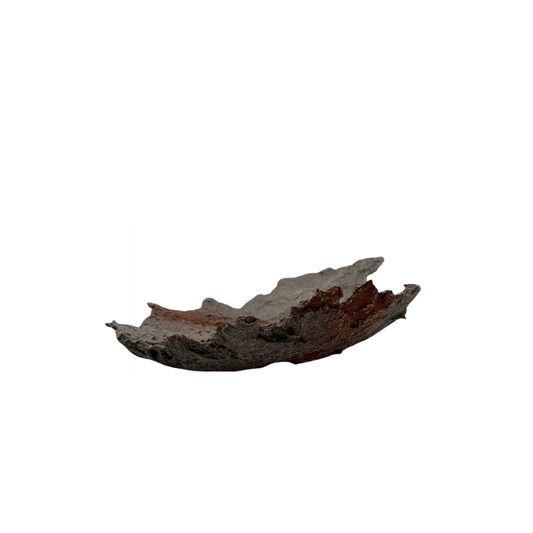 Bonsai slab light gray with red accents 24cm