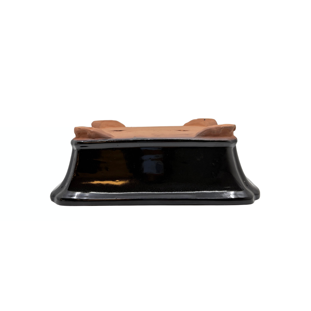 Bonsai pot black rectangle 27cm - set