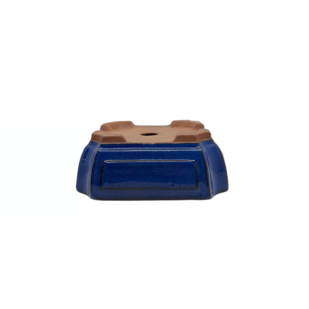 Bonsai pot blue rectangular 15cm - set