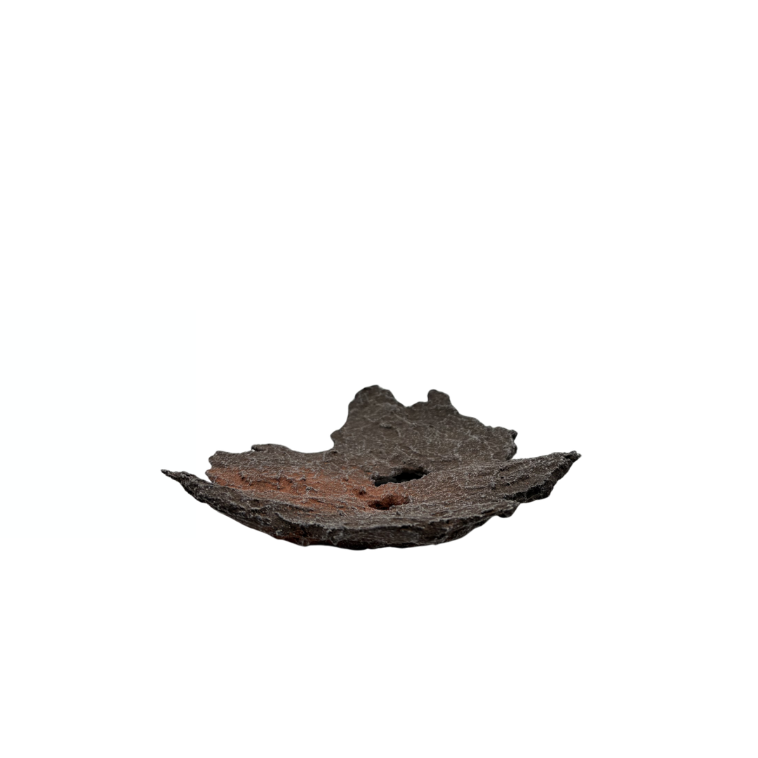 Bonsai slab brown with red accents 17cm