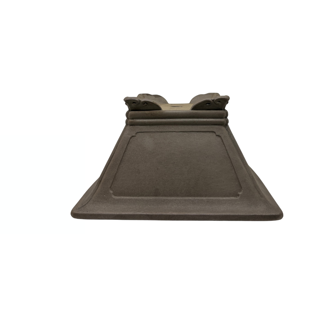 Bonsai pot unglazed – semi-cascade – square – 26 cm